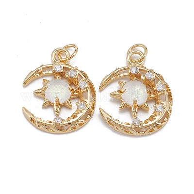Латунные подвески из прозрачного кубического циркония с микропаве X1-ZIRC-C024-06G-03-1