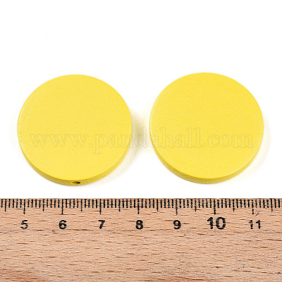 Расписные бусы из натурального дерева WOOD-WH0038-35C-06-1