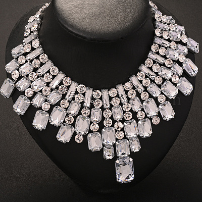 Прямоугольный и плоский круглый сплав с хрустальным кулоном и серьгой-гвоздиком FS-WGA507D-01-1