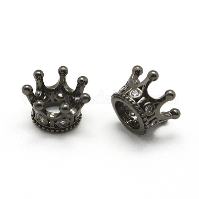 Латунные микро проложить класса AAA кубического циркония бусы ZIRC-G100-46B-NR-1