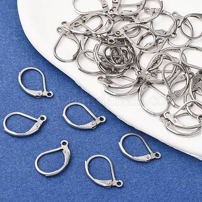 Фурнитура для сережек с застежкой-рычагом из хирургической нержавеющей стали 316l STAS-E194-03P-1