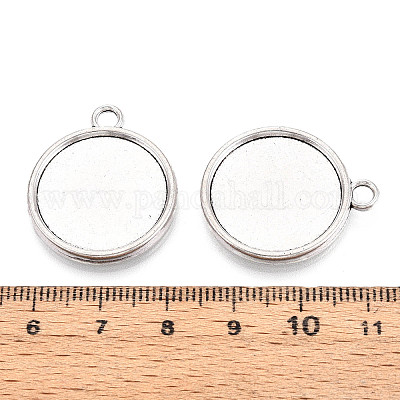 Тибетский стиль сеттинги сплава подвески кабошон PALLOY-N178-12AS-E-1