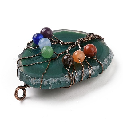 Естественно агат большие кулоны G-H274-06R-1