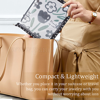 Сумка для хранения ювелирных изделий из ПВХ с вкладышами ODIS-WH0038-90C-1