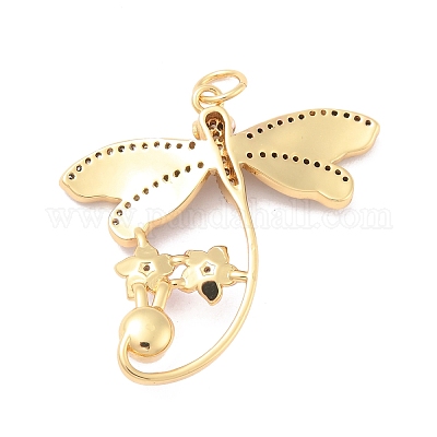 Экологически чистый кубический цирконий из латуни с эмалевыми подвесками X-KK-K268-29G-1