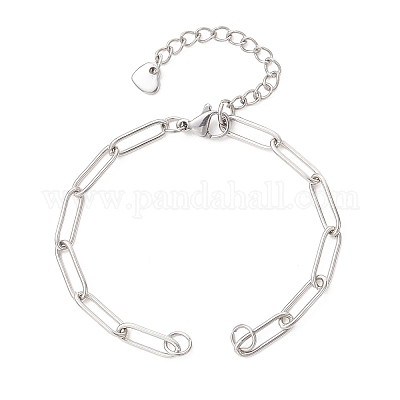 Изготовление браслета-цепочки из скрепок из нержавеющей стали 304&nbsp;AJEW-JB01583-1