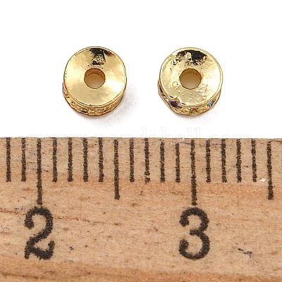 Стойки обшивки латунь микро проложить кубического циркония бусы KK-U030-29G-07-1