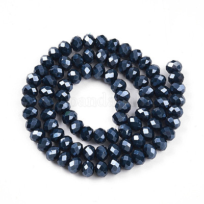 Стеклянные бусины с гальваническим покрытием  EGLA-A044-P6mm-A16-1