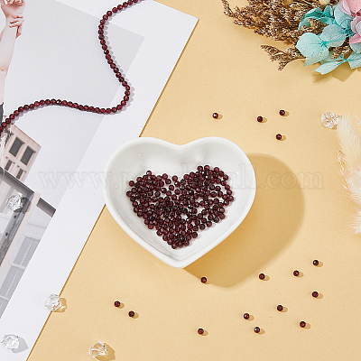 2 нити натуральных гранатовых бусин нити G-FI0001-04-1