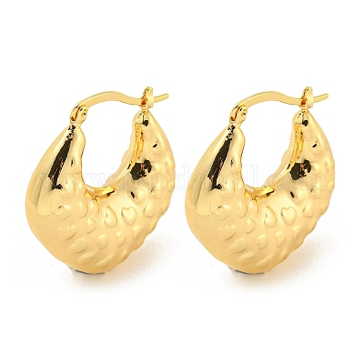 Латунные серьги обруча EJEW-M247-29G-1