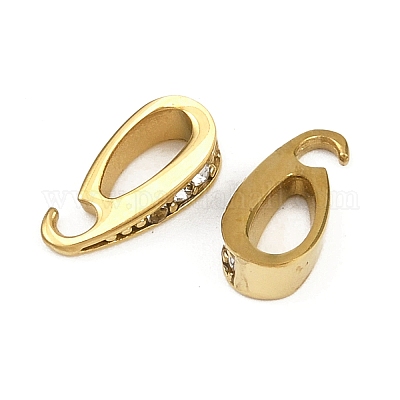 Подвески со стразами из нержавеющей стали 304 STAS-P415-31G-1