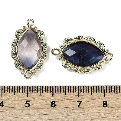 Натуральный флюорит ограненные звенья конский глаз G-B126-02G-06-1