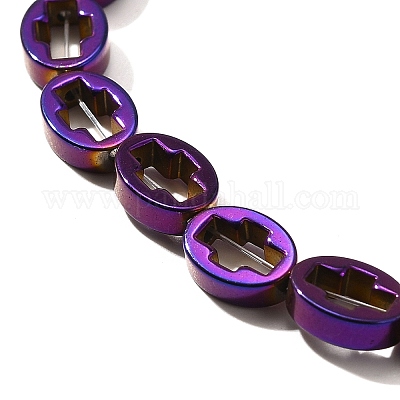 Гальванические нити из синтетических немагнитных гематитовых бусин G-L613-Z01-01C-1