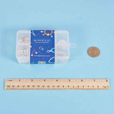 SUNNYCLUE 1 Box DIY 10 Pairs Natural White Sea Shell Drop Dangle Earrings Making Starter Kit Round Seashell Charm Pendants Earring Hook for Art