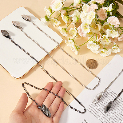 4шт. 2-х цветный зажим для салфеток из сплава AJEW-GF0008-98-1