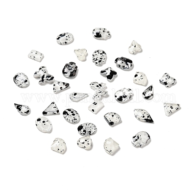 Кабошоны из смолы с точечным узором MRMJ-G015-15-1