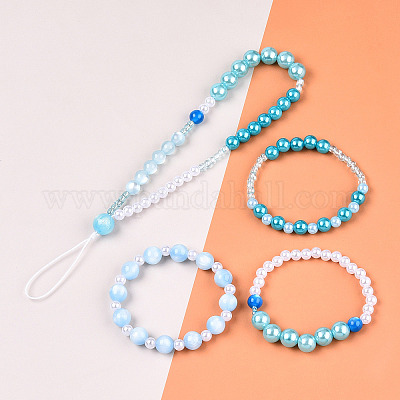 Набор для поиска ювелирных изделий своими руками 24 стиль из акриловых и смоляных бусин DIY-NB0012-01G-1