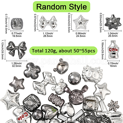 120 г гальванизированных непрозрачных акриловых бусин OACR-SP0001-78A-1