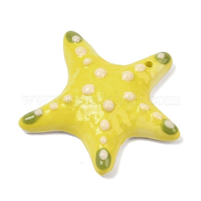 Ручной работы фарфора большие кулоны&nbsp;LS-PORC-D026-01B-1