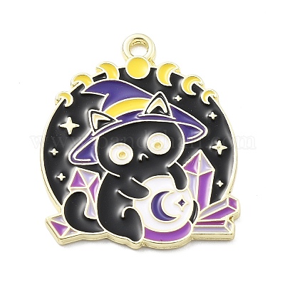 Pendentifs d'émail en alliage&nbsp;PALLOY-E582-04G-03-1