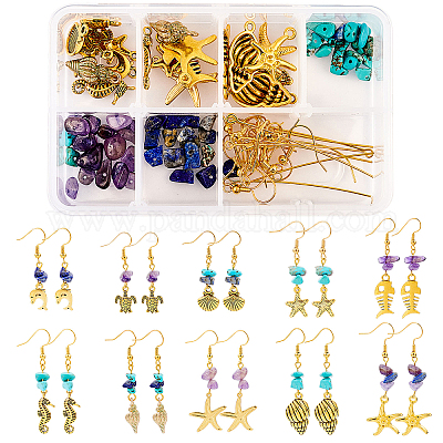 Shop SUNNYCLUE DIY Synthetic Turquoise Earring Kits for Jewelry Making -  PandaHall Selected