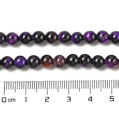 Нити из натуральных бусин тигрового глаза высшего качества G-B133-A02-8MM-04-1