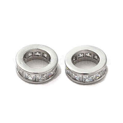 Латунь микропаве прозрачный кубический цирконий европейский бисер KK-M275-03P-1