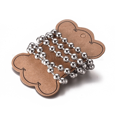 Устойчивые к потускнению шариковые цепи из нержавеющей стали 304 длиной 3.28 фут X-CHS-E021-13L-P-1