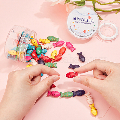 Наборы для самостоятельного изготовления эластичных браслетов на морскую тематику DIY-SC0014-24-1