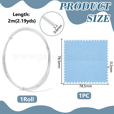 2 м полужесткой серебряной проволоки 925 пробы STER-UN0001-32A-1
