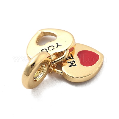 Покрытие стойки латунь красная эмаль европейские подвески&nbsp;KK-Q017-34G-1