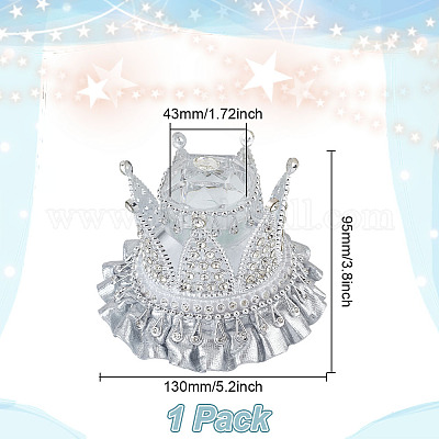 Boîtes à bagues en plastique strass&nbsp;CON-WH0086-142-1