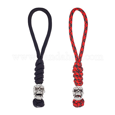 2 шт. 2 цвета ручной работы из нейлонового парашютного шнура подвесные украшения для мужчин KEYC-HY0001-32B-1