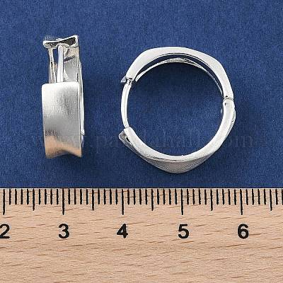 Латунь обруч серьги для женщин EJEW-U055-07S-1