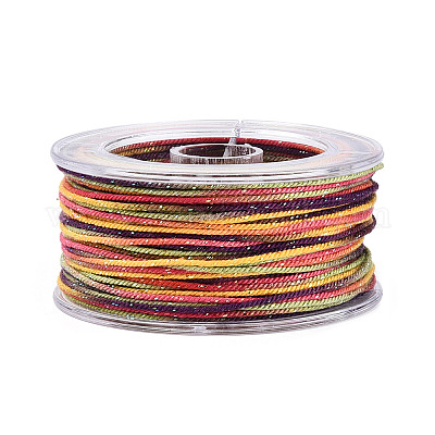 27 м сегментно окрашенные круглые полиэфирные витые шнуры&nbsp;OCOR-N009-02A-17-1