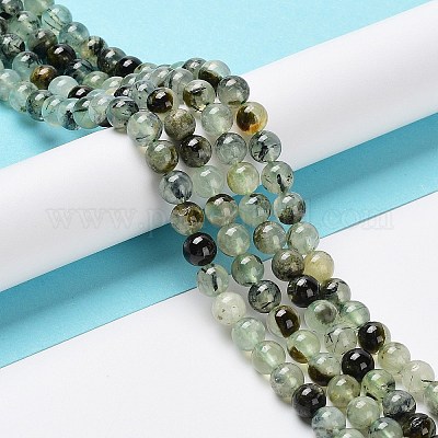 Природные пренит нитей бисера G-P322-48-6mm-01-1