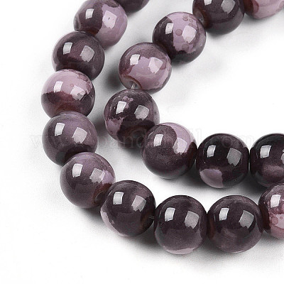 Выпечка окрашенные стеклянные бусины пряди X-DGLA-N003-10mm-C09-1