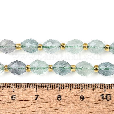 Естественный зеленый флюорит бисер нитей G-N342-53-8x6-12-1
