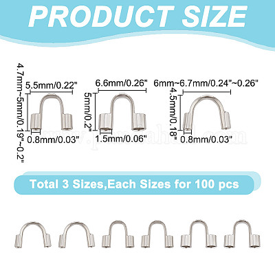 300 шт. 3 стиля 304 хирургическая нержавеющая сталь защитная проволока и протекторы&nbsp;STAS-AR0002-29-1