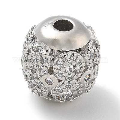 Стойки обшивки латунь микро проложить кубического циркония бусы KK-L224-030P-1