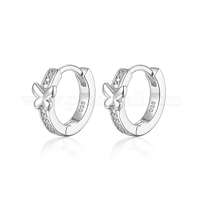 925 серьги-кольца из стерлингового серебра с бабочками HS1803-1-1