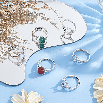 6 шт. 3 регулируемых латунных кольца-солитера KK-BBC0011-80-1