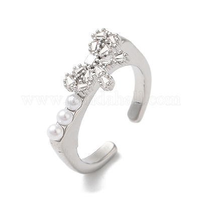 Стойки с покрытием из латуни и кубического циркония RJEW-S407-05P-1