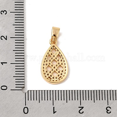 Латунные микро проложить кубического циркония подвески KK-P340-42G-1