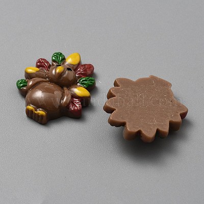 Кабошоны из смолы в виде индейки на День благодарения RESI-WH20001-21-1