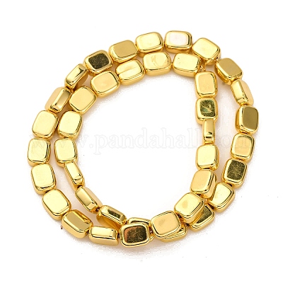 Стеклянные бусины с гальваническим покрытием  EGLA-H109-09F-1