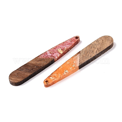 Подвески из эпоксидной смолы и орехового дерева RESI-N039-116-1