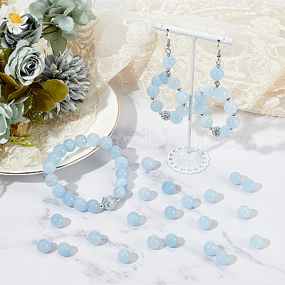 2 нити бусины из натурального халцедона G-NB0005-18-1