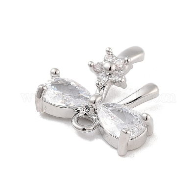 Латунные подвески из прозрачного кубического циркония KK-Z061-17P-1