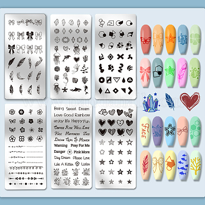 Шаблоны для дизайна ногтей своими руками из нержавеющей стали&nbsp;MRMJ-PH0002-97-1